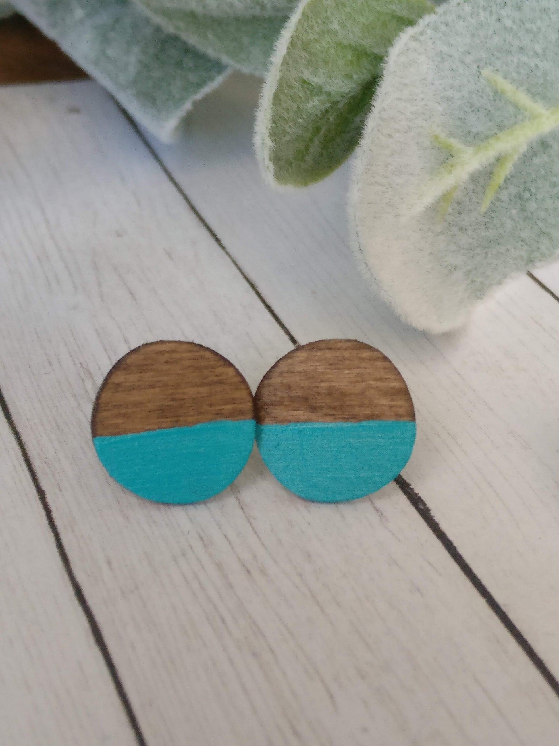 Wood Cufflinks and Tie Clip set, wedding Cufflinks, gift for him, groomsmen, dad, handmade, painted, customizable colors, tie bar